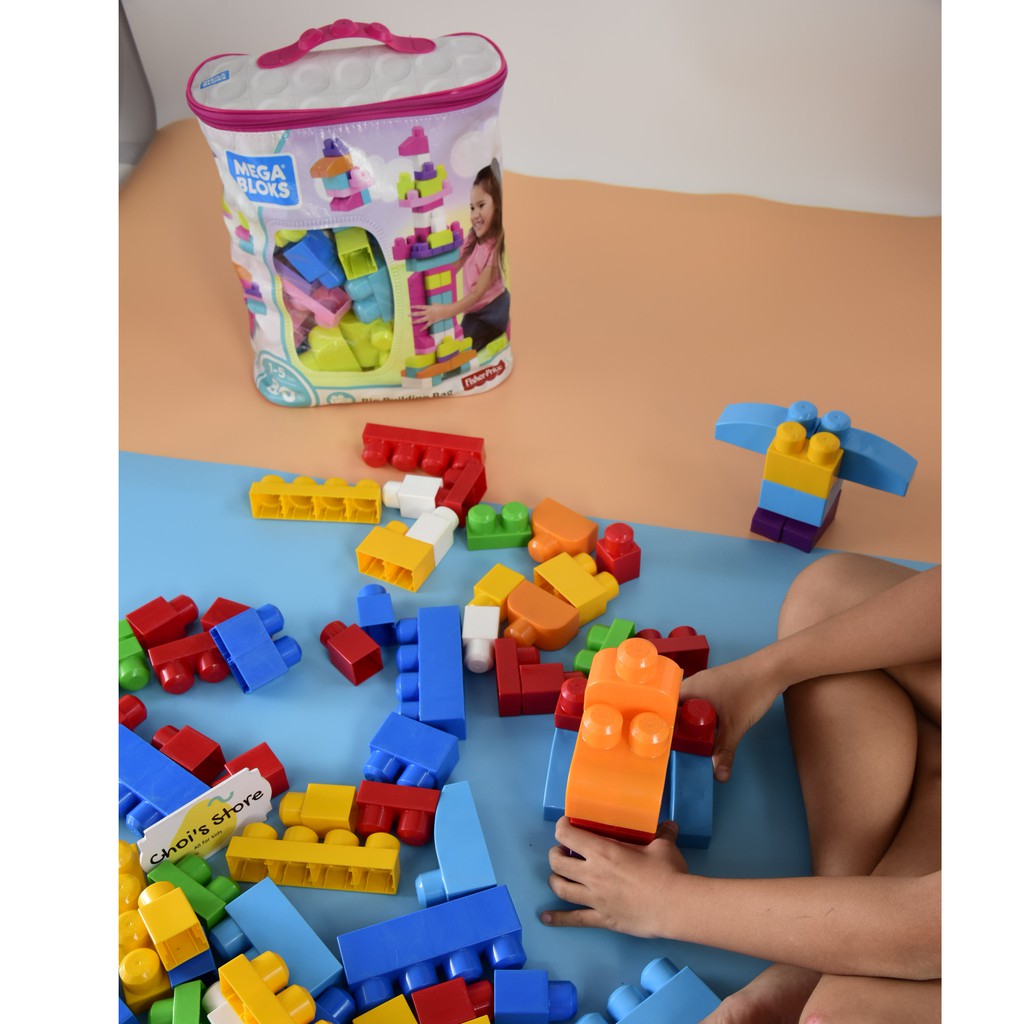 [Hà Nội]- Xếp hình Mega Block 80 miếng ghép (chính hãng Fisher Price) - Đồ chơi trẻ em