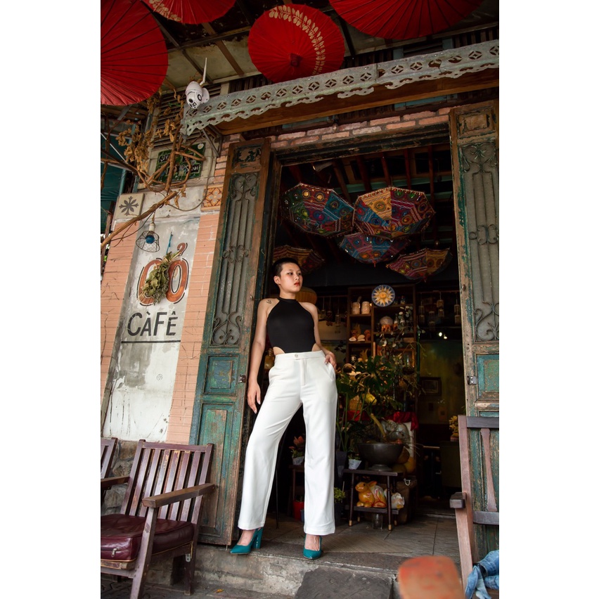 Quần Ống Suông Nữ Dài Cạp Cao Chất Tuyết Mưa Sớ Gỗ Khóa Trước 1 Khuy Phong Cách Trẻ Trung Nhiều Màu