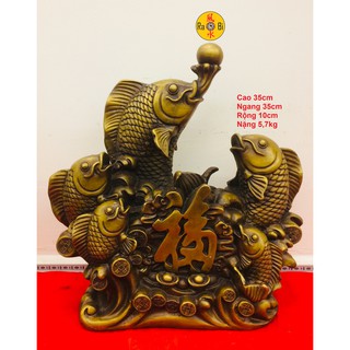 Ngũ Ngư Đại Phúc - Cá Chép Đắc Phúc - Tượng Đồng Phong Thủy