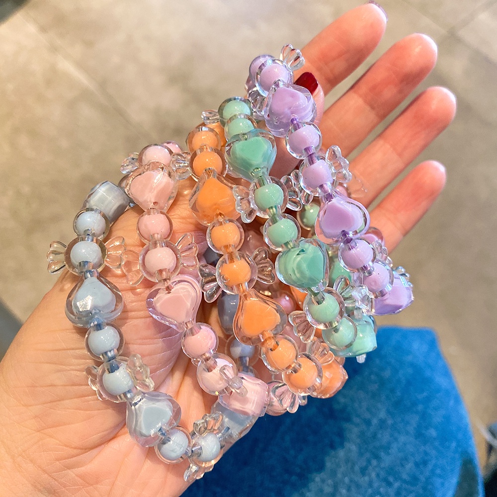 Dây Buộc Tóc Cao Su Trong Suốt Màu Kẹo Ngọt Đa Năng Cho Bé Gái