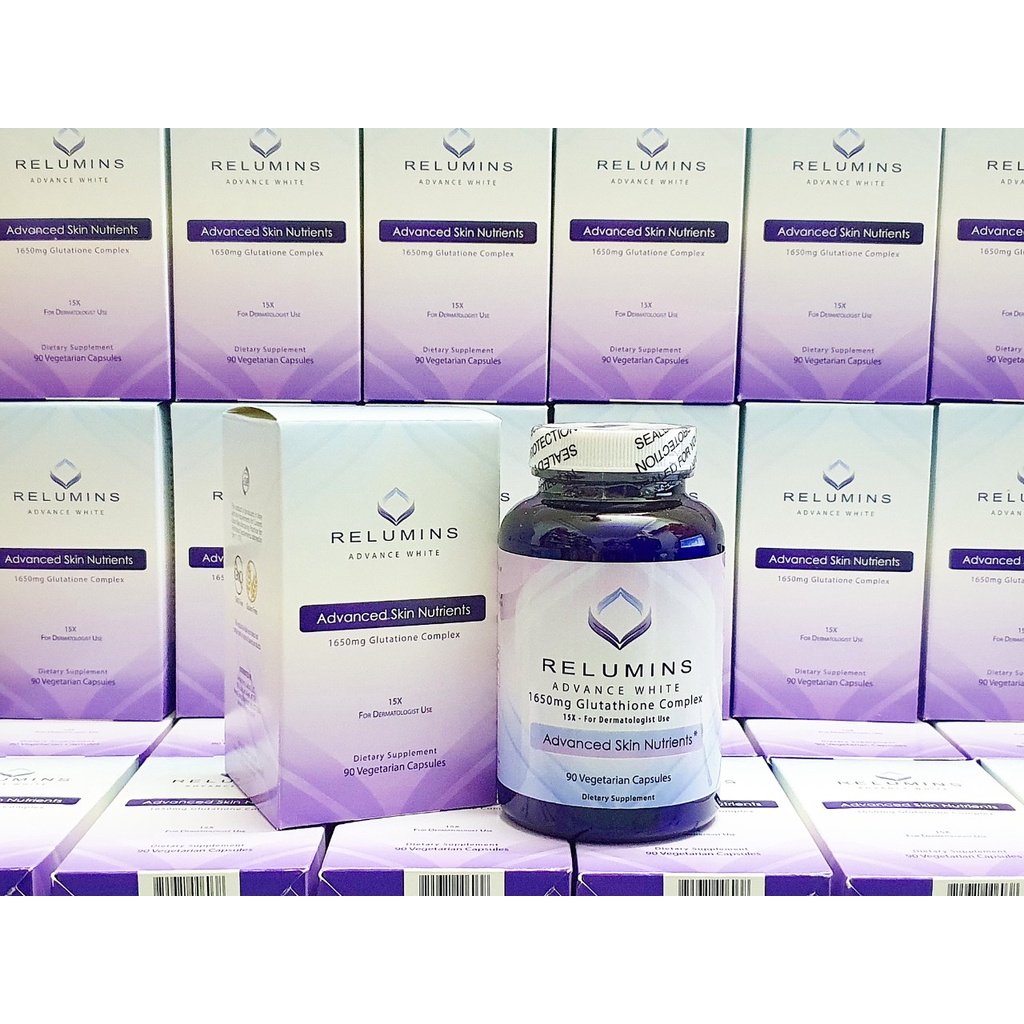 Date  3/26 - Viên Uống Trắng Da Relumins Advance White 1650 mg hộp 90 Viên của Mỹ