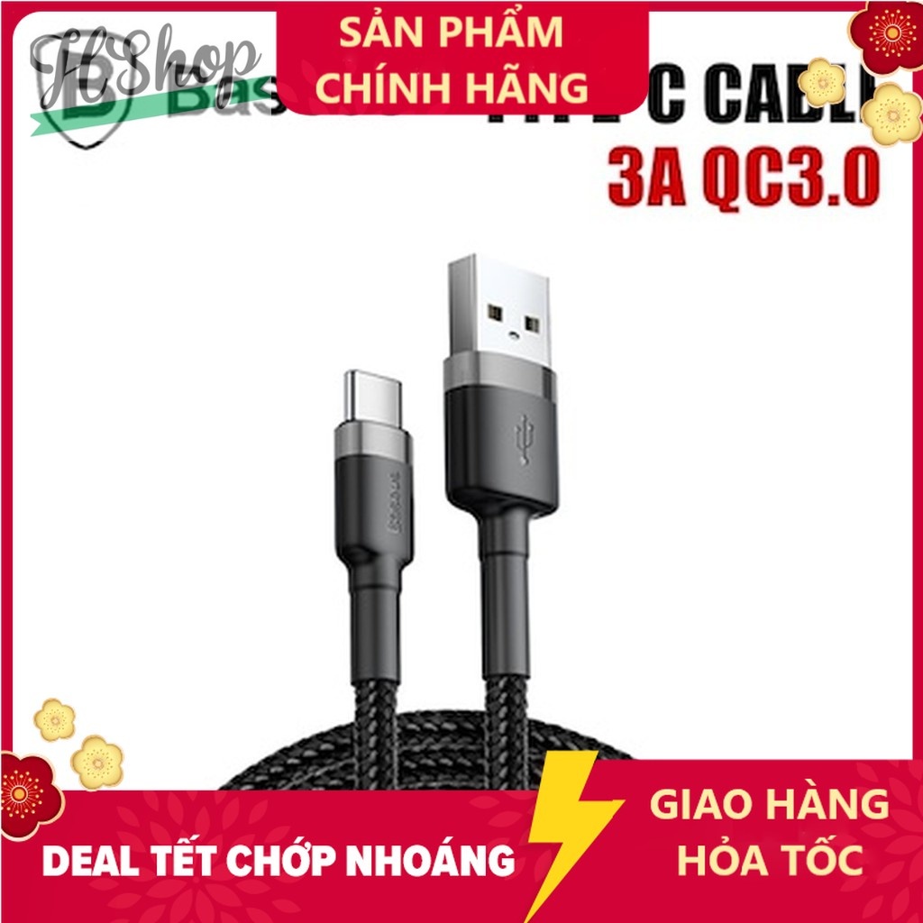 Cáp sạc nhanh Baseus Cafule / Dynamic - Micro USB / Type C / Iphone 1m / 2m , 2.4A,  Quick charge 3.0