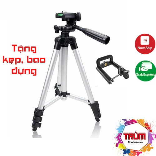 Gậy chụp ảnh 3 chân tripod 3110, kiêm giá đỡ điện thoại l Gậy chụp ảnh Tripod, gậy livetream cao cấp