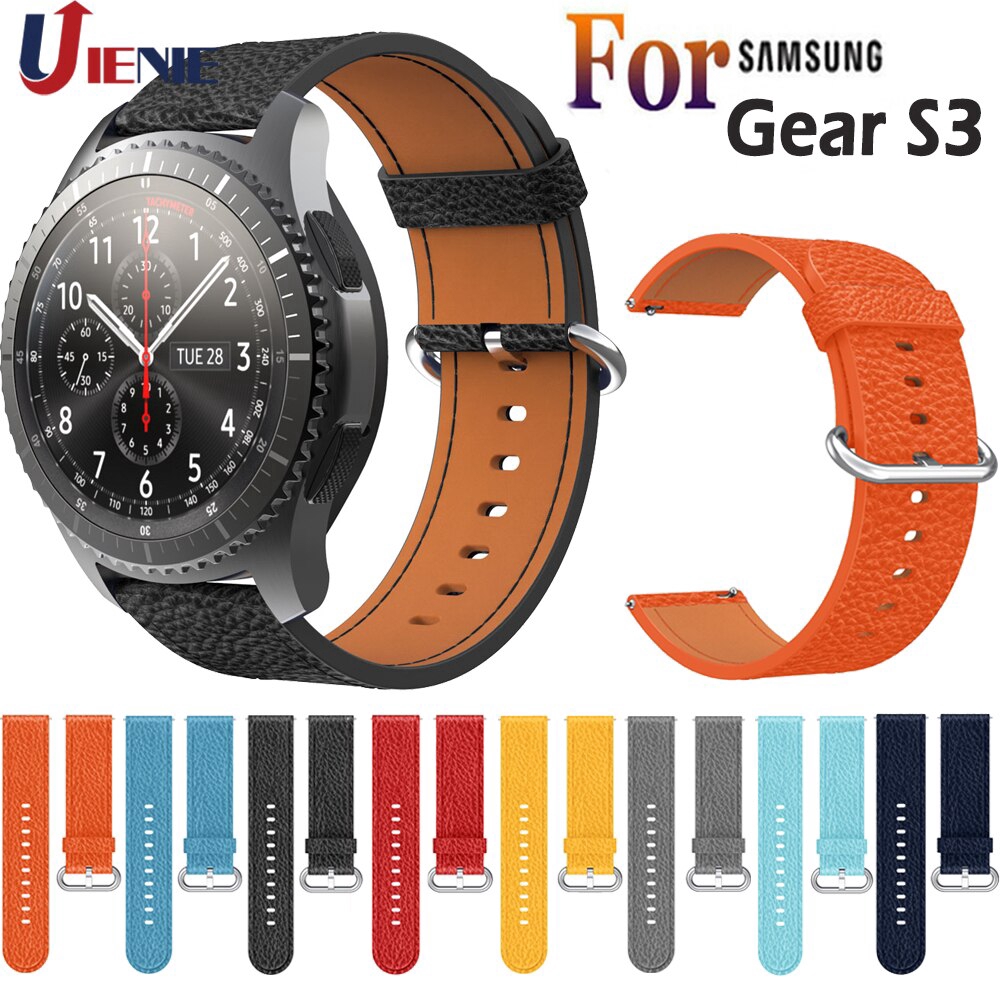 Dây da 22mm thay thế cho đồng hồ thông minh đeo tay Samsung Gear S3 Frontier Classic/Galaxy Watch 46mm