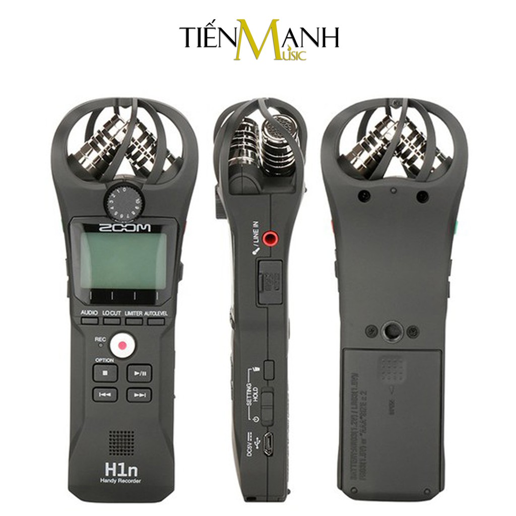 Máy Thu Ghi Âm Mic Zoom H1n - Thiết bị thu âm cầm tay kỹ thuật số Microphone Stereo Tiến Mạnh Music phân phối chính hãng