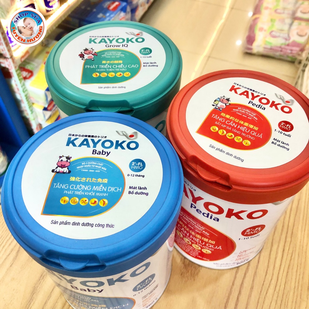 Sữa Nhật Kayoko Baby, Pedia, Grow IQ 900G - Tinh Hoa Dưỡng Chất Nhật Bản