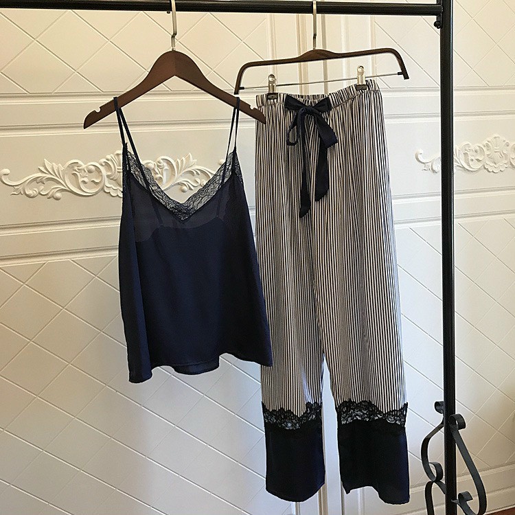 Đồ Ngủ Pijama Lụa Quảng Châu Cao Cấp @ Dây Dài Loại I