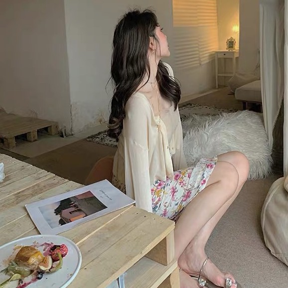 Xiaozhainv Áo Khoác Cardigan Dệt Kim Mỏng Thời Trang Trẻ Trung Cho Nữ