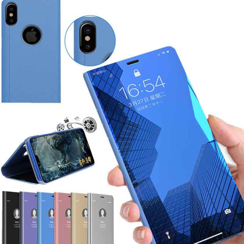 Flip Phone Case for iphone xr x xs max 11 12 pro Fashion Mirror apple Capa for iphone 7 8 6 plus Luxury Shiny Cover Ultra-Thin
