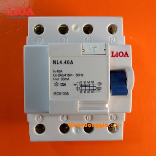 Cầu dao chống giật - chống dòng rò LiOA 40A loại 4 cực