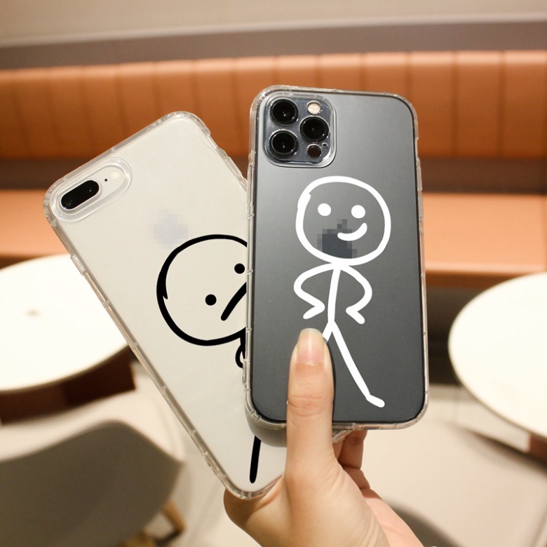 Ốp lưng iphone 6, 6s plus, 7 8 Plus, X, XS, XR, XSMAX, 11, 12, 13 PROMAX TRONG SUỐT STICK DỄ THƯƠNG