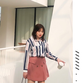 Áo sơ mi kẻ sọc size cho người béo mập ngoại cỡ 68-100kg
