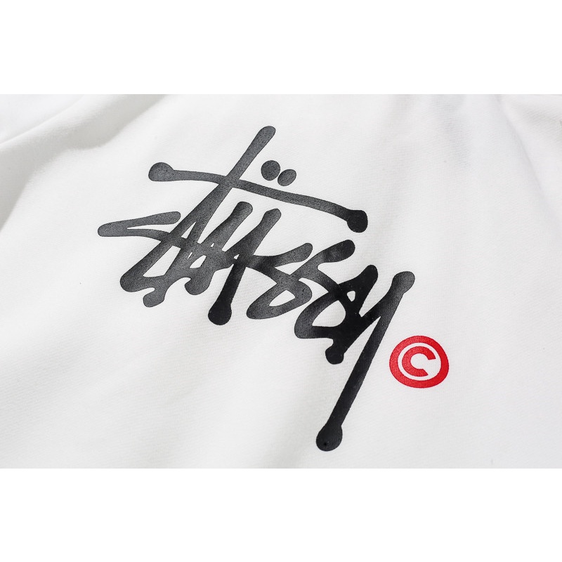 Áo hoodie cotton lót nhung in chữ STUSSY thời trang