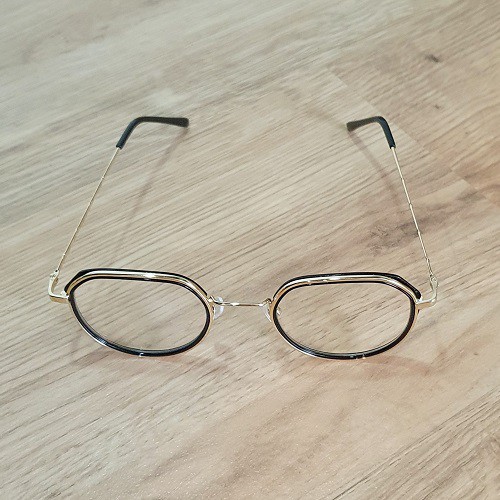 Mắt Kính Thời Trang Form Đa Giác Gọng Kết Hợp Nhựa Và Kim Loại Phong Cách Cổ Điển
