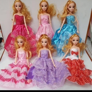 Búp bê cô dâu mặc váy xinh đẹp có khớp