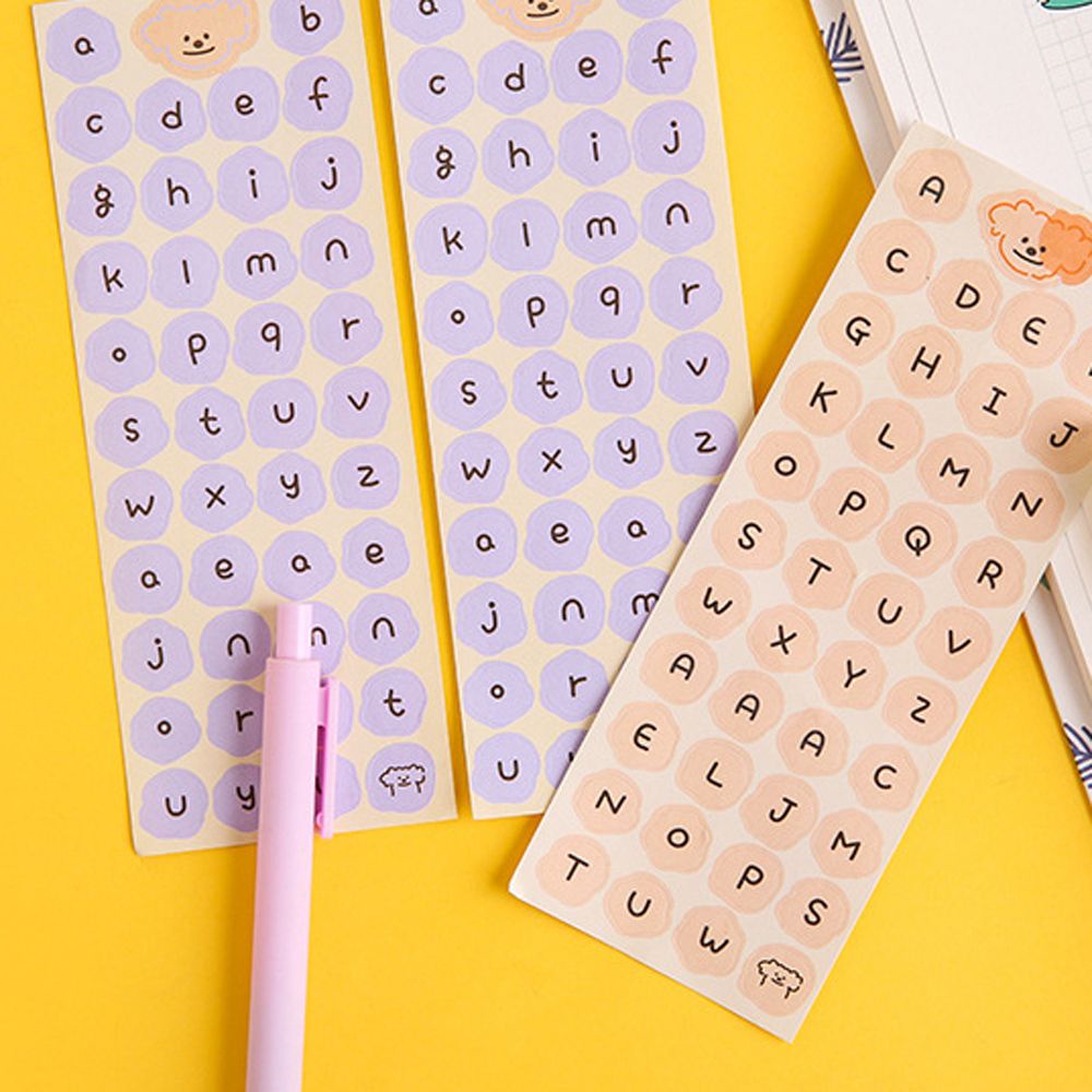 Miếng dán trang trí hình chữ cái tiếng anh hoạt hình phong cách hàn quốc diy