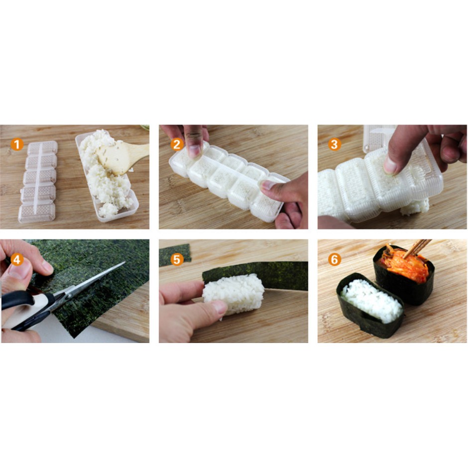 [Đồ Tiện ích] Khuôn làm sushi, dụng cu nhấn cơm mini an toàn, tiện dụng