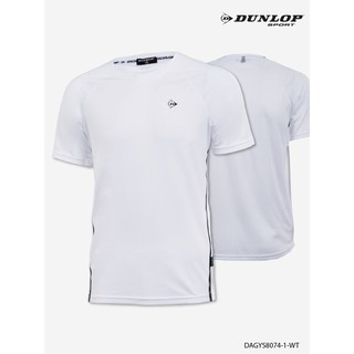 Áo thun thể thao nam dunlop - dagys8074-1-wt