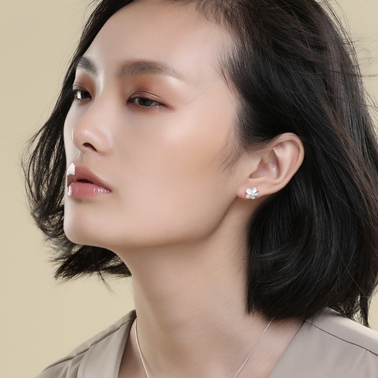 Bông tai hoa 5 cánh nhỏ xinh, bạc Ý S925 - HT317