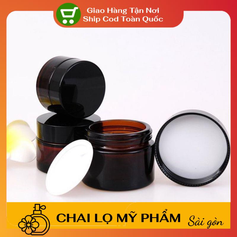 Hủ Đựng Kem ❤ SIÊU RẺ ❤ Hũ Chiết Kem Thủy Tinh Nâu 30g,50g,100g chiết mỹ phẩm , phụ kiện du lịch