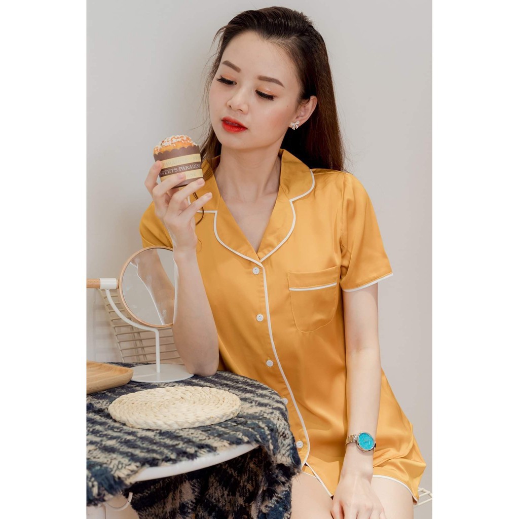 [Chính Hãng] Bộ đùi Nữ - Vadesi, Bộ ngắn Pijama Lụa, Bộ Mặc Nhà Nữ Mùa Hè, Đồ Bộ, Đồ Ngủ Đẹp, Thời Trang Nữ,