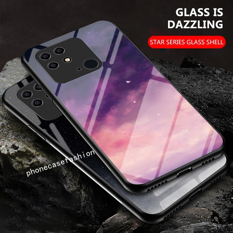 Ốp Điện Thoại Kính Cường Lực Cứng Họa Tiết Đá Hoa Cương Thời Trang Cho Xiaomi Redmi 10c 10 2022 10A
