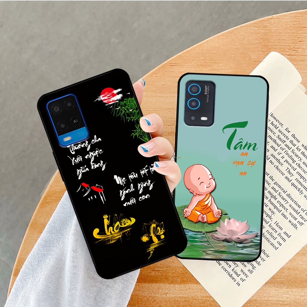 Ốp lưng Oppo A54 - Oppo A55 in hình phong cách chữ thư pháp cha mẹ, tài lộc
