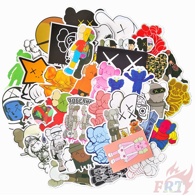 Set 64 sticker decal hình KAWS JDM dán trang trí chống thấm nước