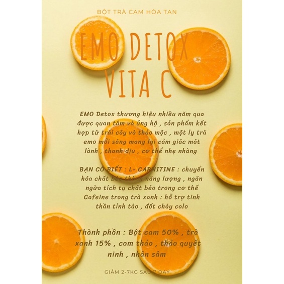 Emoslim nước giảm cân vị cam chính hãng 100% tặng kèm quà