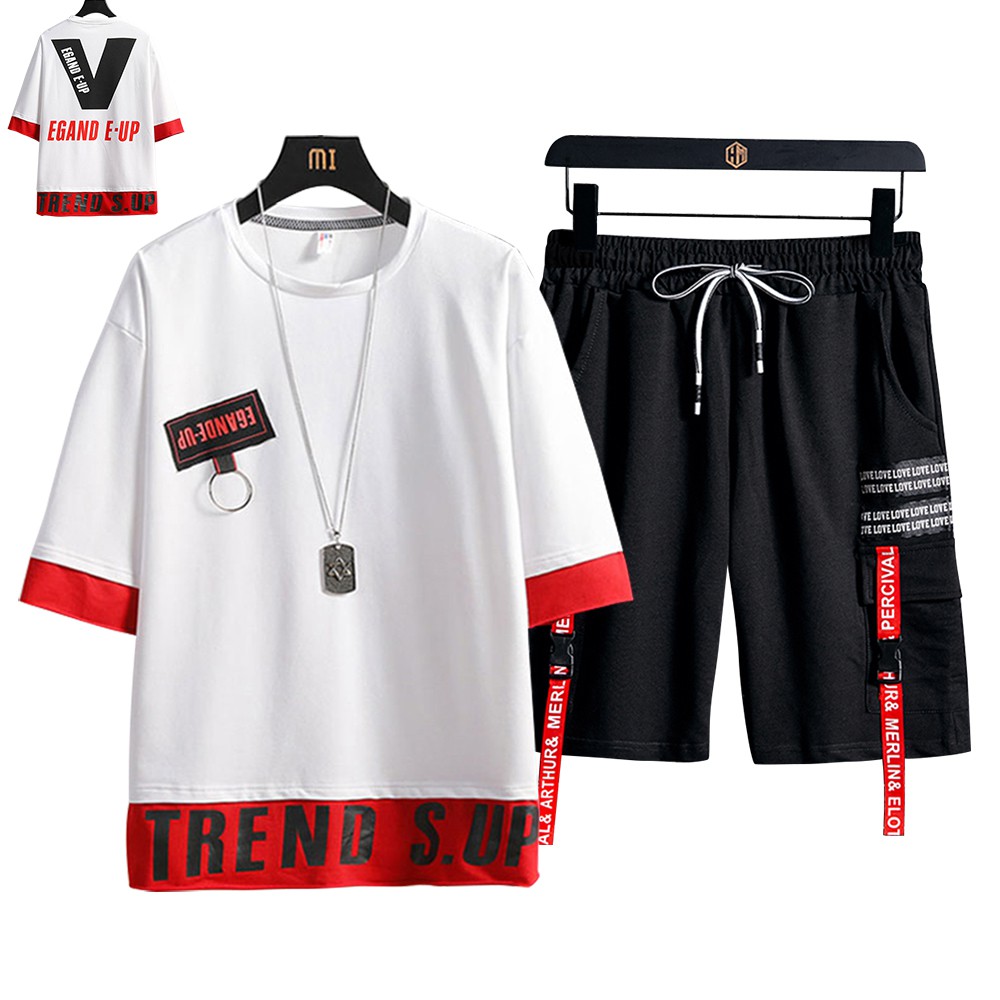 Bộ Quần Áo Thun Nam Thể Thao Mùa Hè EGAND E-UP Phối Quần Shorts Đùi MENFASHION1989 SET NAM 9000038C3 | BigBuy360 - bigbuy360.vn