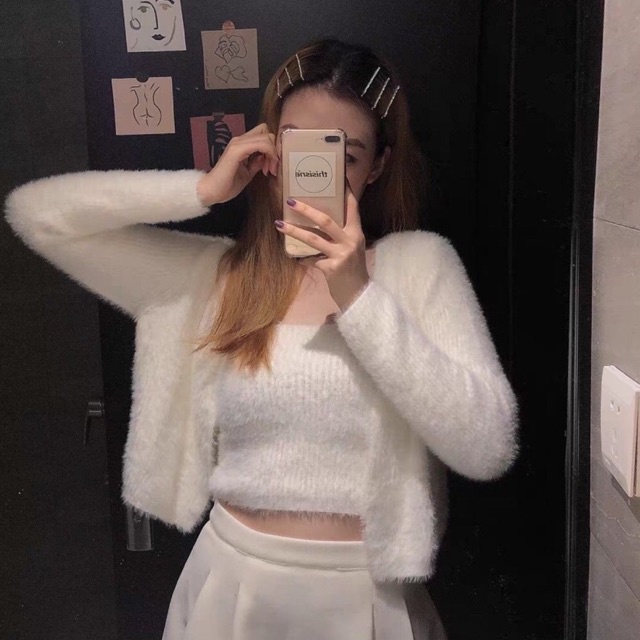 SET CARDIGAN LÔNG THỎ  5 màu