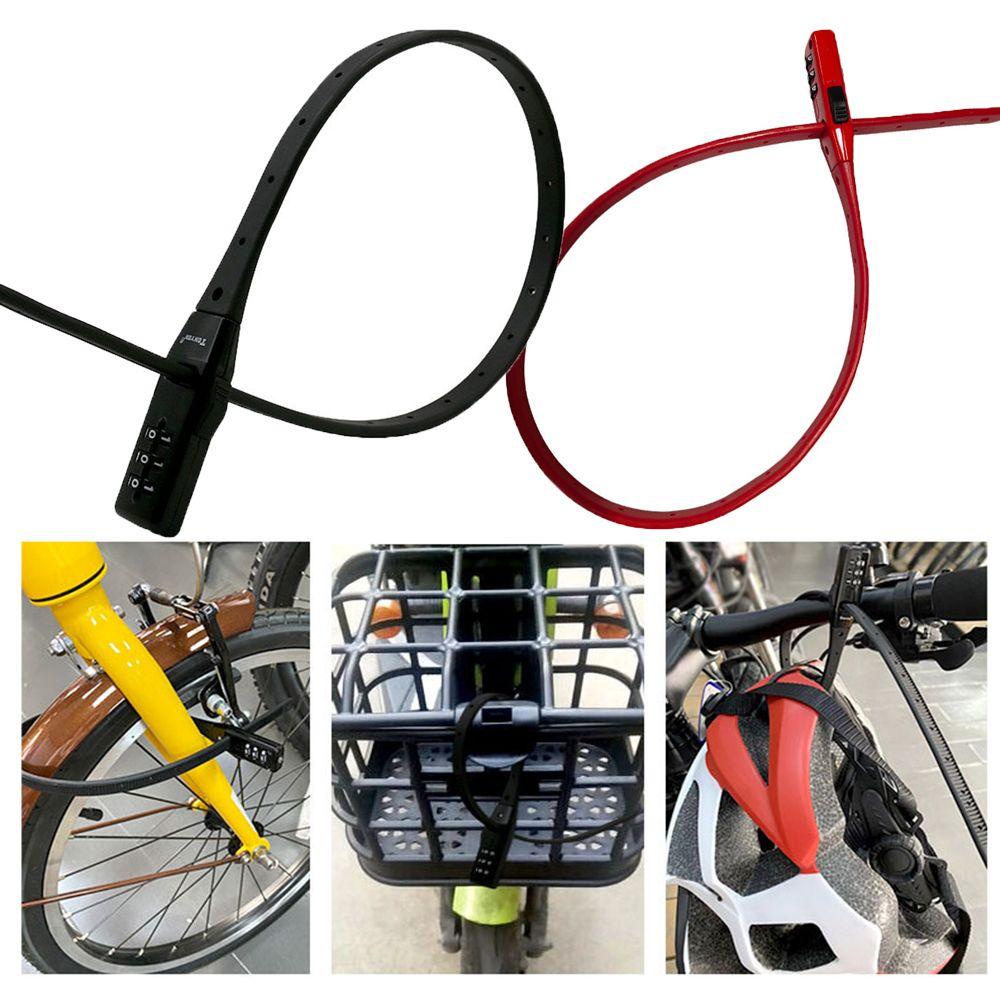 PINEVN Dây Cáp Kết Hợp Khóa Giỏ Xe Đạp / Mũ Bảo Hiểm Chống Trộm