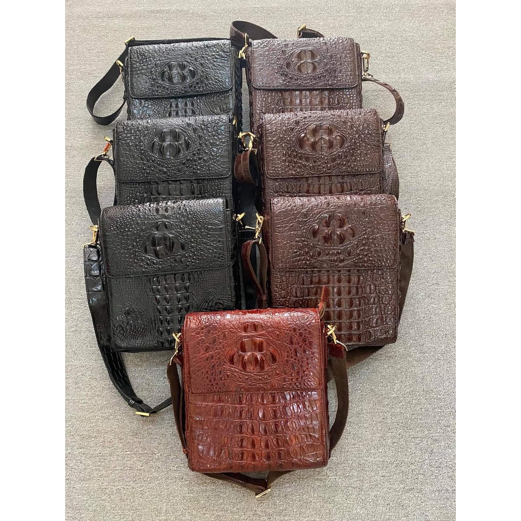 Túi đeo chéo nam ĐỰNG IPAD DA CÁ SẤU SANG TRỌNG!