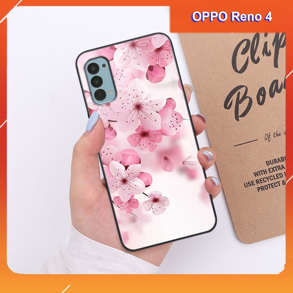 Ốp lưng Oppo RENO 4 hình hình hoa, thiên nga, đẹp thời trang - CAO CẤP - SANG TRỌNG