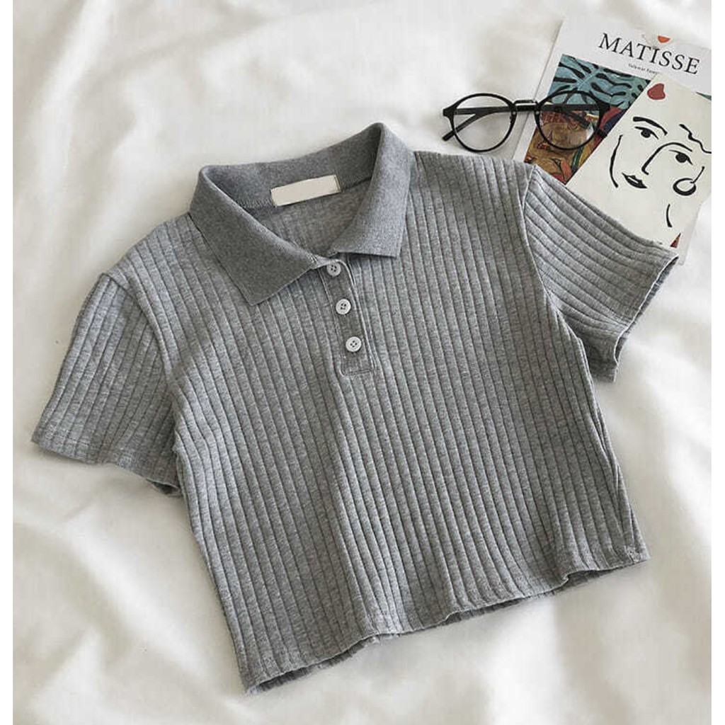 Áo thun croptop nữ MMIOT phong cách cổ điển harajuku thời trang 2021