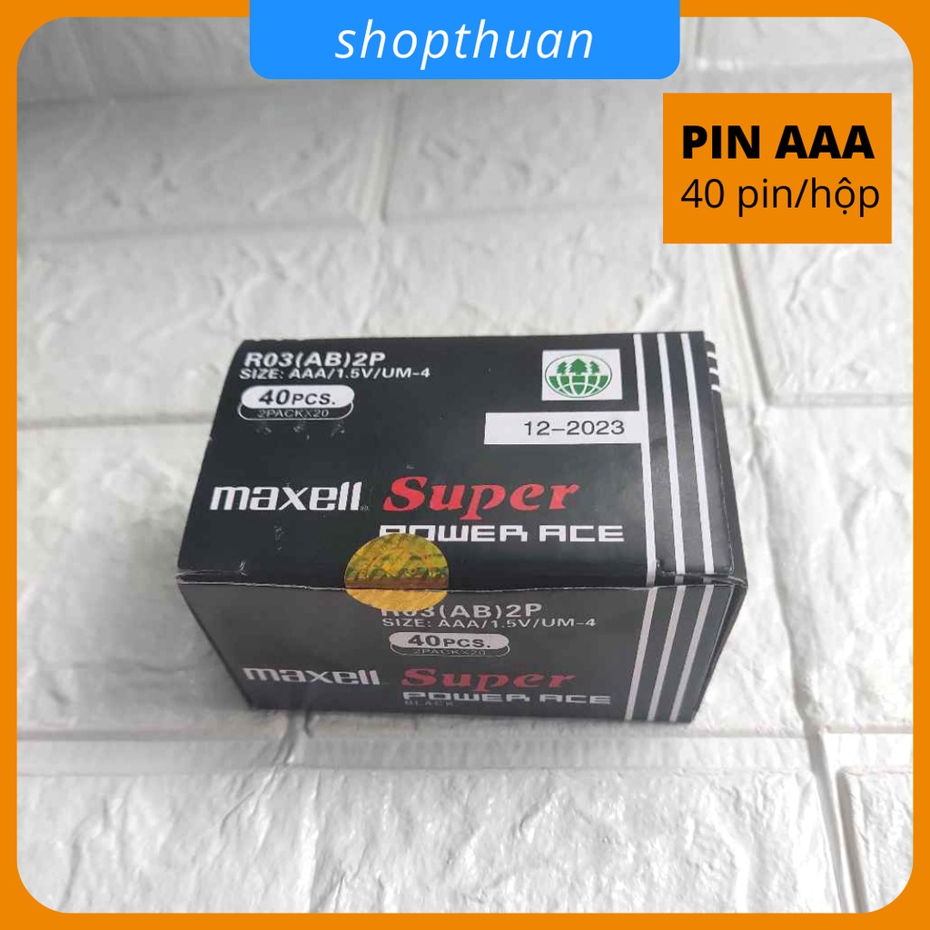 Hộp 40 pin AAA maxell 1.5V - pin không sạc được