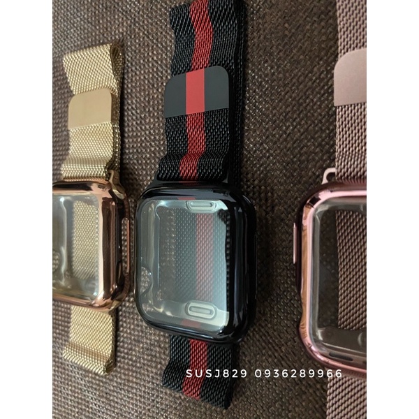 Combo bảo vệ toàn diện apple watch ( dây milan thép không gỉ loại 1+ ốp full màn viền)