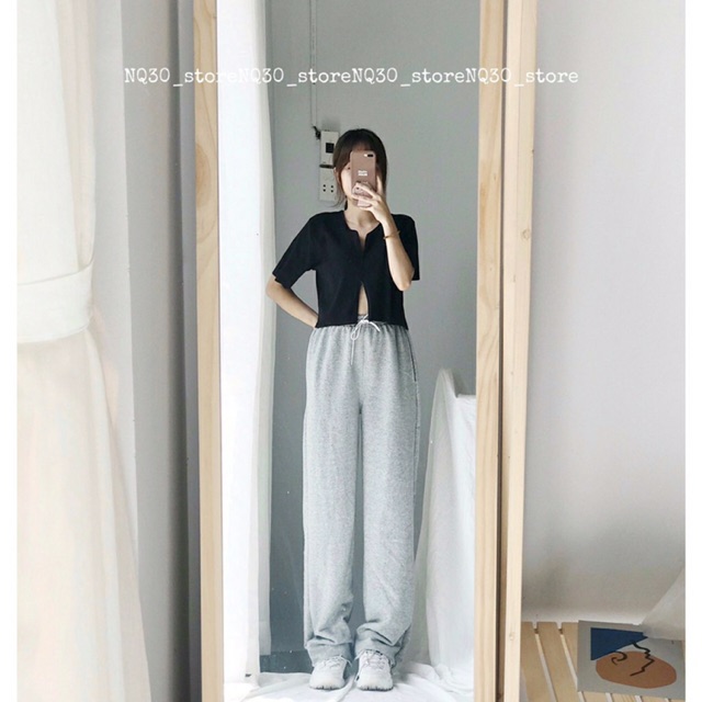 Quần ống rộng culottes xuông lai tưa 2 màu chất liệu da cá