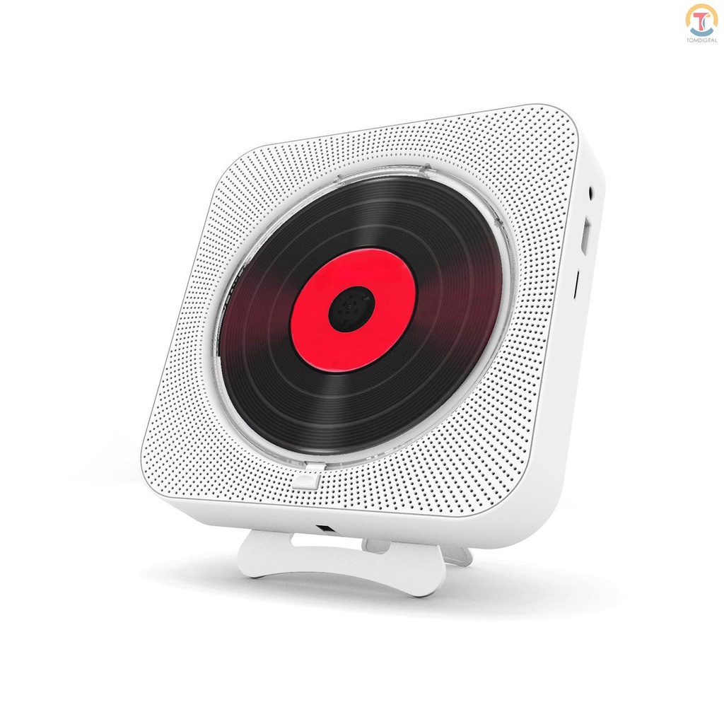 Máy phát nhạc đĩa CD KC-909 tích hợp loa âm thanh nổi 2 giắc cắm tai nghe 3.5mm + đèn LED + điều khiển từ xa FM/thẻ TF