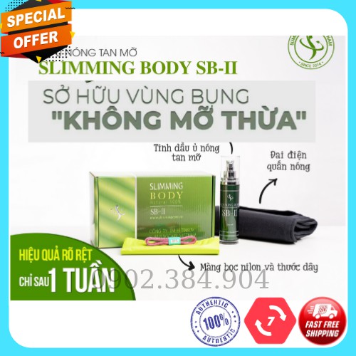 Đai Nịt Bụng Giảm Mỡ Ủ Nóng Slimming Body 2 Full Bộ Kèm Tinh Dầu Giảm Mỡ Bụng Eo Thon Gọn Đánh Bay Mỡ Thừa