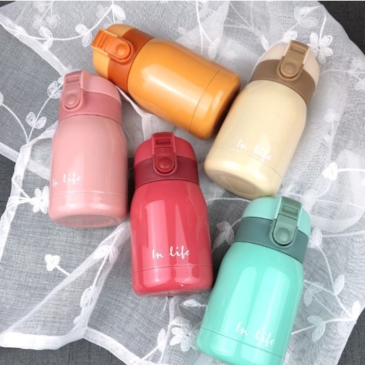 Dễ Thương Cốc Nước Chống Rò Rỉ Inox Giữ Nhiệt Cốc Tập Uống Nước Trẻ Em Mini Giữ Ấm Thời Trang Nồi Bụng Cup 200Ml Nhiều Màu Tùy Chọn Flowerdance