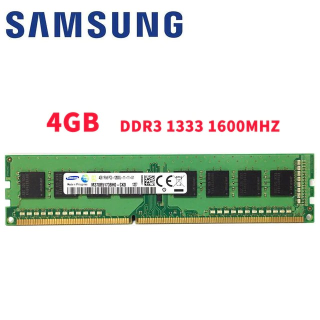 Ram Samsung - RAM PC ( Máy tính để bàn ) DDR3 4G /1333/ 1600 - bảo hành 1 đổi 1