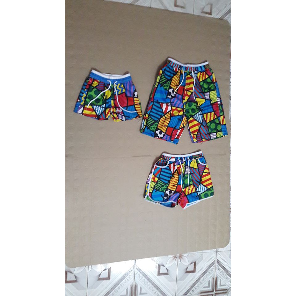 Combo 3 quần đi biển mẫu mảnh ghép bố mẹ và con