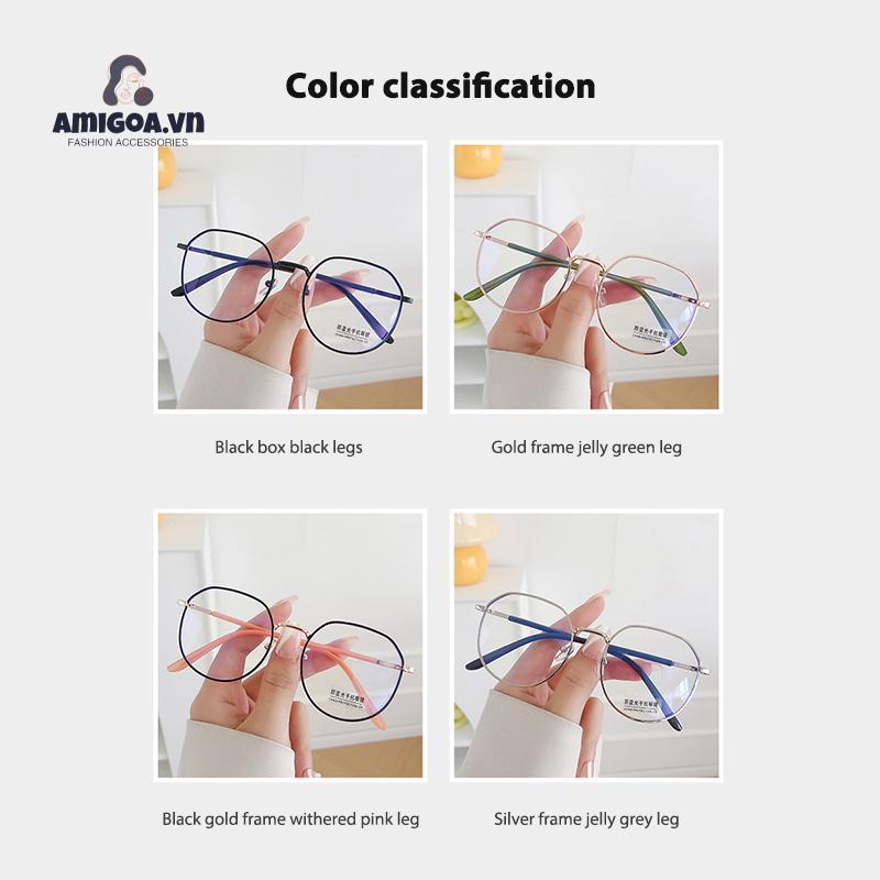 ✨✨Mắt Kính Gọng Kim Loại Chống Ánh Sáng Xanh Phong Cách Retro Thời Trang Cho Nữ