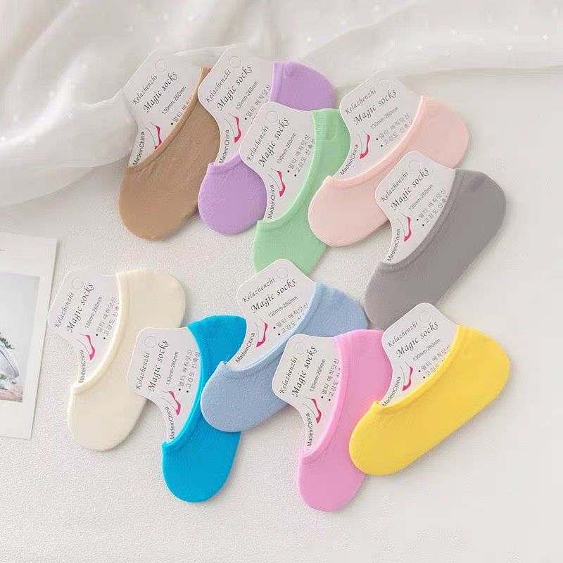 Tất Lười Nữ Tàng Hình Cổ Ngắn Nhiều Màu Cute Dễ Thương Phong Cách Nhật Bản T06 JOLY