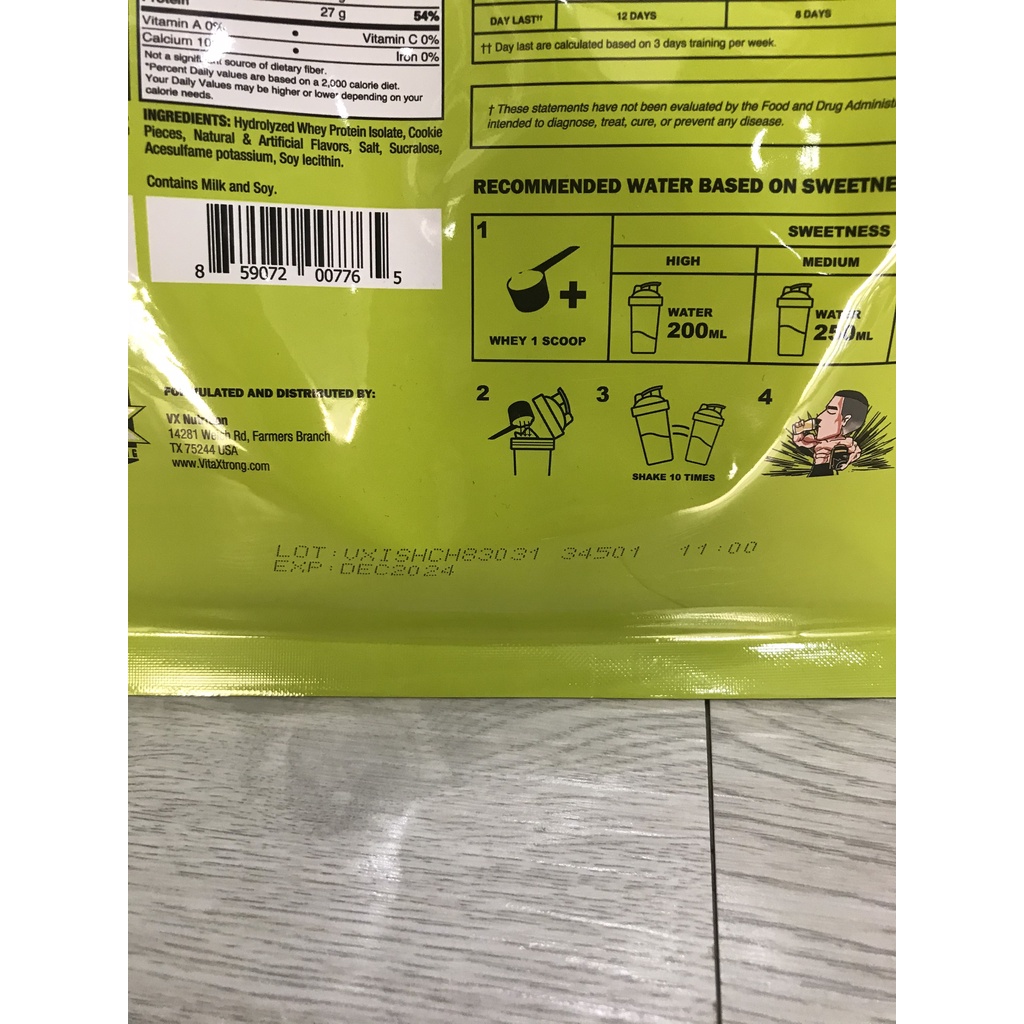 Whey Iso Pro Sữa Tăng Cơ 100% Hydrolyzed Whey Isolate Vitaxtrong Iso Pro 2lbs - 907g