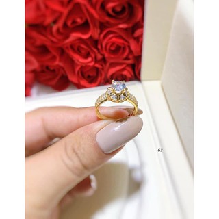 Nhẫn nữ đá hoa, có giấy của tiệm vàng