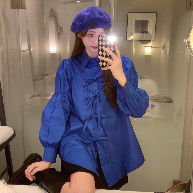 Áo Sơ Mi Thiết Kế Mới Mùa Đông Phong Cách Retro Cho Nữ