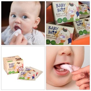 Gạc rơ lưỡi Baby Bro vệ sinh răng miệng cho bé 25 miếng