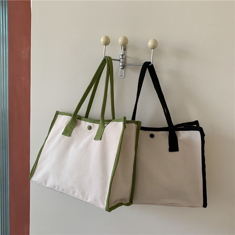 Túi Xách Canvas Cỡ Lớn Thiết Kế Đơn Giản Thời Trang Cho Nữ